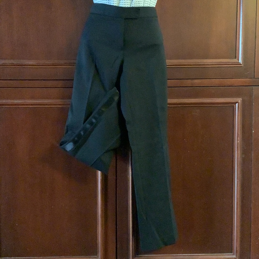 Gorgeous wool and Lycra tuxedo pants THEORY worn once stretchy sexy classic